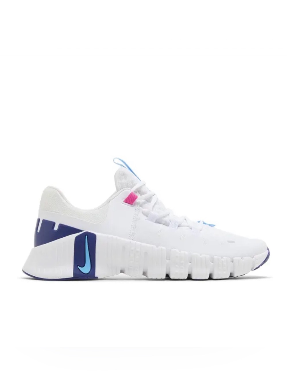 Nike Free Metcon 5 Women's Workout Shoes White/Aquarius Blue Size 8.5 - Picture 4 of 10